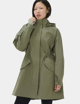 Motion Waterproof Mid Parka Dark Khaki female - Sweaty betty - FashionsVida