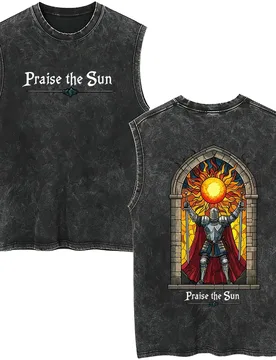 Game Dark Souls Praise The Sun Vintage Washed Tank Tops Men Women Vintage Gothic Rock Sleeveless Vest Unisex Fashion Streetwear - Aliexpress - FashionsVida