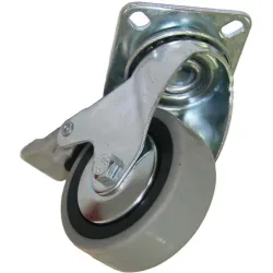 Rueda Goma con Freno para Muebles Ø 60 mm