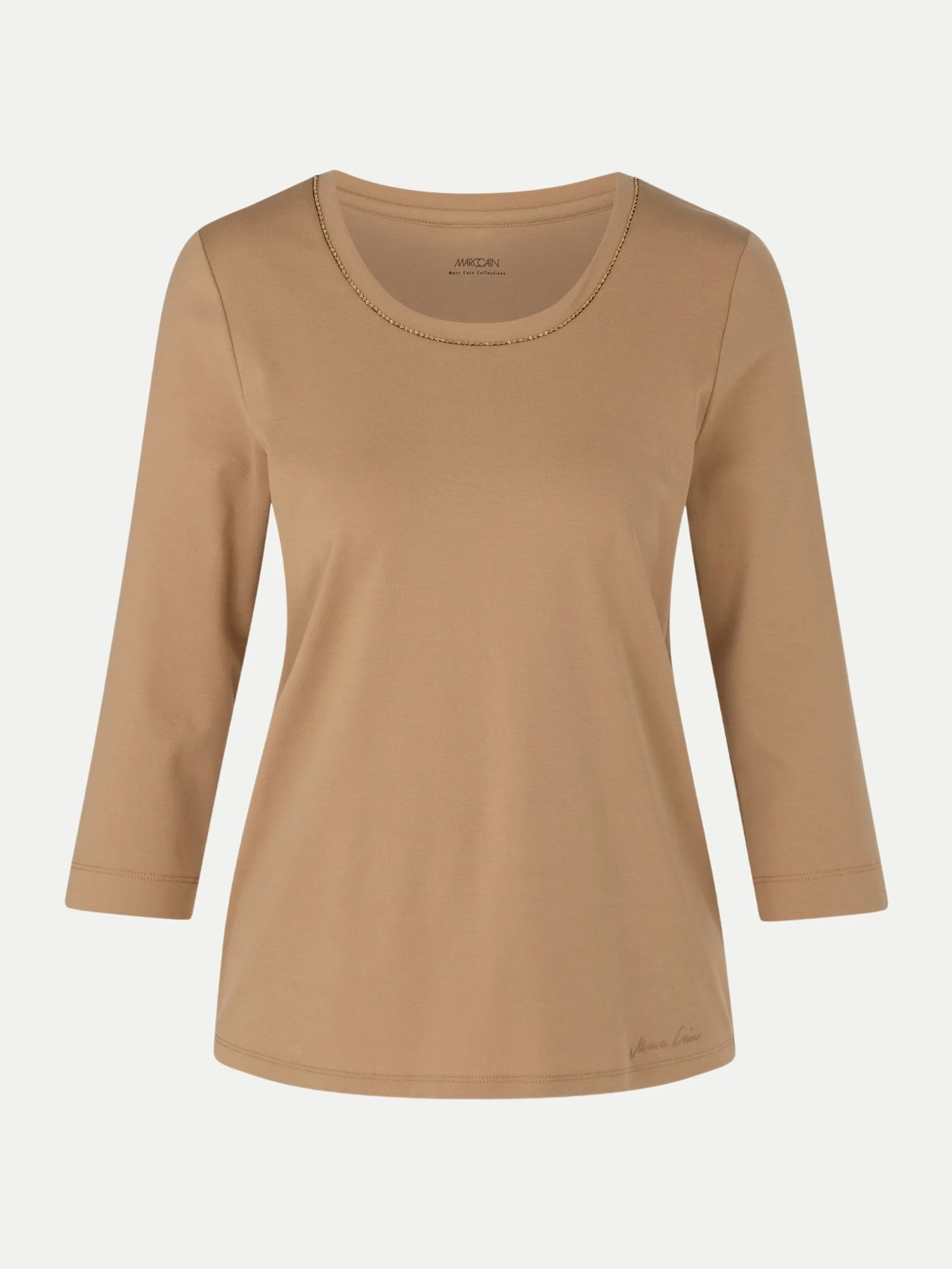 Cain T-Shirt mit Schmuckcordel Beige 42 - Marc - FashionsVida