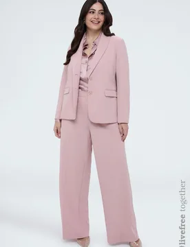Pantalones de mujer wide leg en tejido stretch cierre con banda elástica para el máximo confort - Fiorella Rubino - FashionsVida