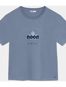 Camiseta de manga corta de mujer con estampado - Noon - FashionsVida