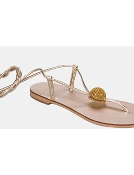 Sandalias de mujer griegas planas con tiras - Nicolas Lainas - FashionsVida