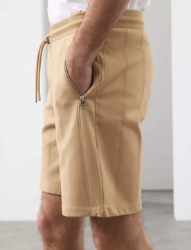 Regular Fit Cotton Rich Drop Needle Shorts Sand male - Autograph - FashionsVida