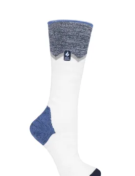 Women's 1 Pair SOCKSHOP 1.0 TOG Apres Ski Ultra Lite Ski Socks Cream Zig Zag 4-8 Ladies - Cream - Size: Small - Heat Holders - FashionsVida