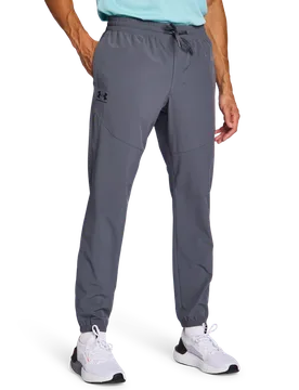 Vibe Woven Men Pants - Grey - Size M - Poly Woven - Grey - Size: Medium - Under armour - FashionsVida