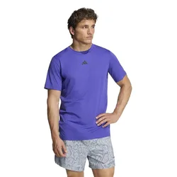 T-shirt à Manches Courtes D4t Primelift 3 Stripes Pure Purple XL