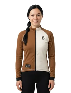 Maglia A Maniche Lunghe Rc Pro Warm Remix Bread Brown / Cotton White - Scott - FashionsVida