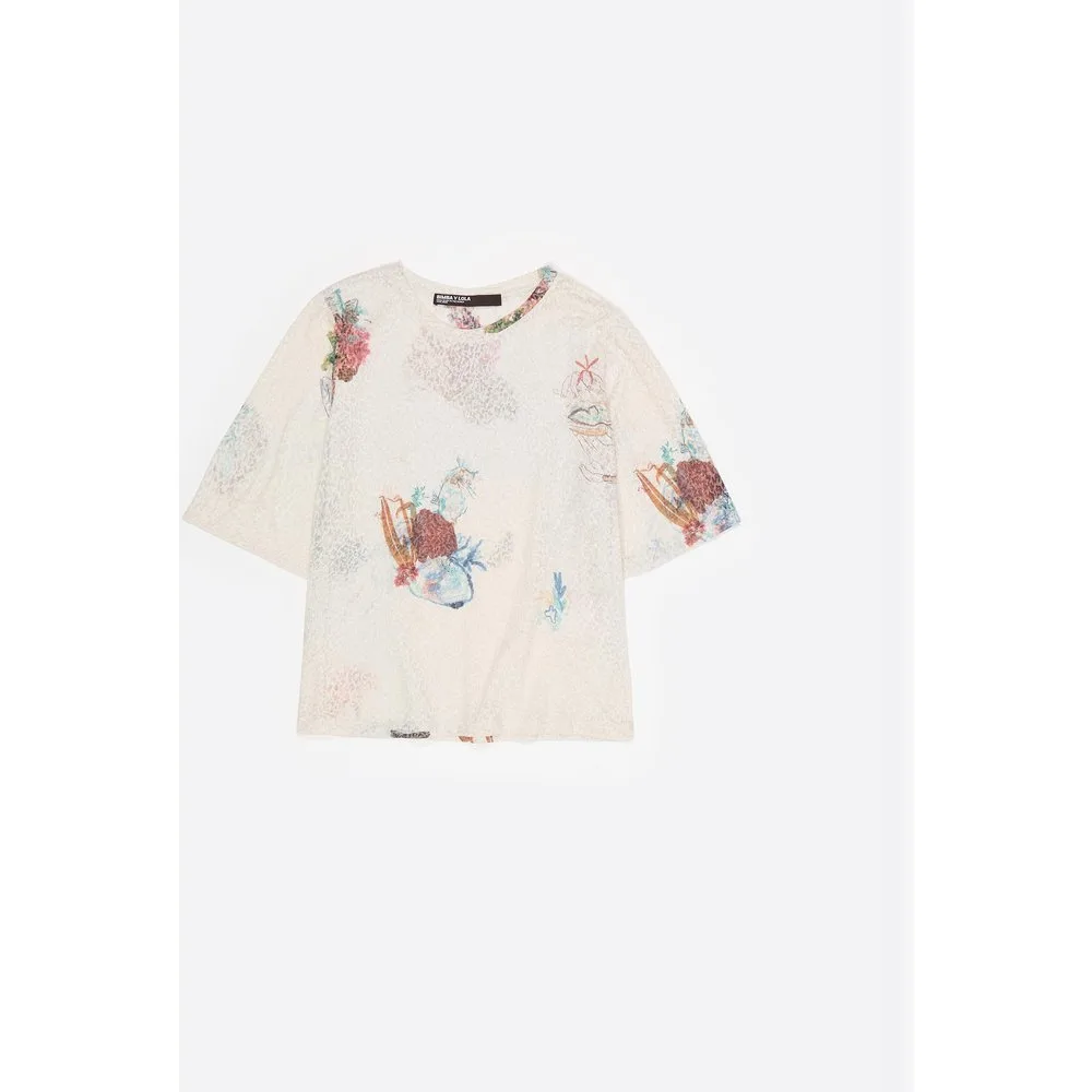 Camiseta de mujer estampada de manga corta - Bimba y Lola - FashionsVida