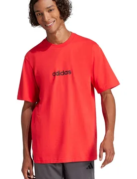 Essentials linear camiseta manga corta hombre Rojo (XL) - Adidas - FashionsVida