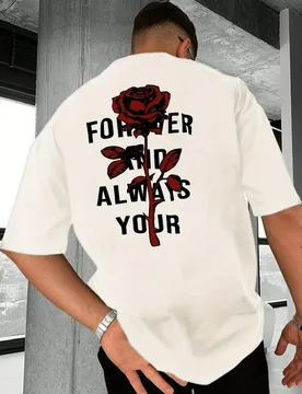 Rose Creative Print Casual pattern design-100% cotton summer O-neck short sleeve men's T-shirt - Aliexpress - FashionsVida