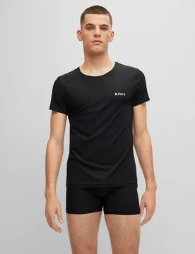 Camiseta de hombre interior slim fit de tejido elástico con logo - Boss - FashionsVida