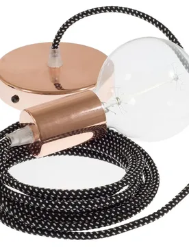 Cables Suspension Luminaire Rt41 Stars 3d 2 M Black / White / Copper One Size - Creative - FashionsVida