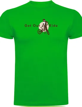 Maglietta A Maniche Corte Get Out And Ride Green - Kruskis - FashionsVida