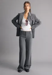 Slim-Fit-Hose mit geradem Bein Graumeliert 36