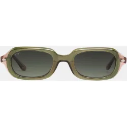 Gafa de sol de mujer rectangular en acetato con lente degradada
