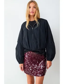 Giacca Nylon Volume Black / Black XL - Balmohk - FashionsVida
