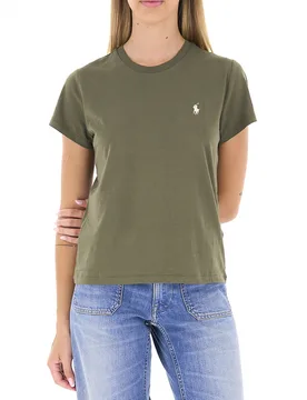 T-shirt girocollo POLO VERDE OLIVA XS - Ralph Lauren - FashionsVida