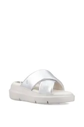 Women's Uplift Crossover Slide in Silver Size: 8 - Silver - Size: 8
