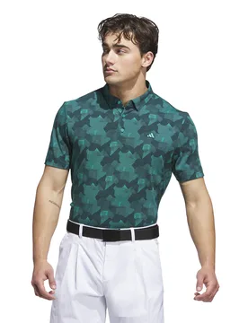 Polo Go-To Print, dunkelgrün/grün s - Adidas - FashionsVida