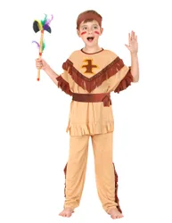 Indianer Kinderkostüm braun-beige