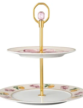 Alzatina Idyllia, Porcellana, Motivo con stampa in cristallo, giglio citron, Piccola, Multicolore OS - Swarovski - FashionsVida