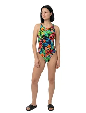 Vibrant Jungle Swimsuit Orange XL Women - TURBO - FashionsVida