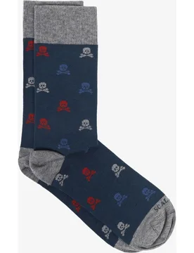 Calcetines estampados de hombre de caña media con contrastes - Scalpers - FashionsVida