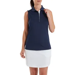 Polo Lisle, ärmellos, navy l
