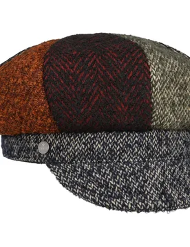 Multicolour Patchwork Newsboy Cap by - mixed colours - Damen - Size: One Size - Lierys - FashionsVida