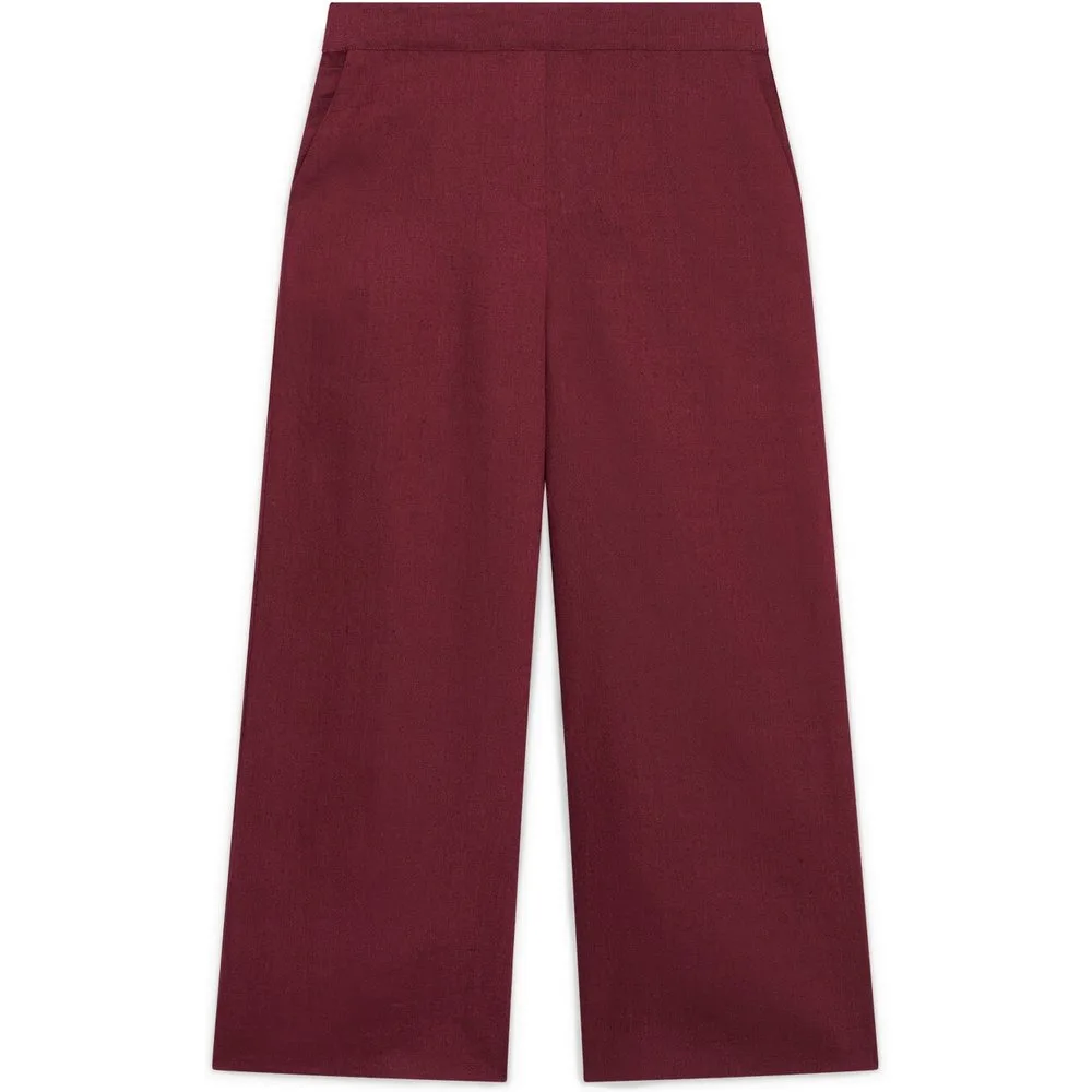Pantalón de mujer corte ancho en lino 100% - Caroll - FashionsVida
