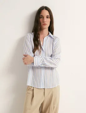 Sfera - Camisa satinada rayas - Sfera - FashionsVida