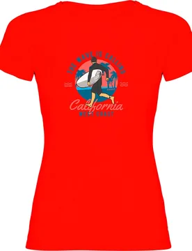 T-shirt à Manches Courtes Wave Calling Red XL - Kruskis - FashionsVida