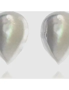 Pendientes áfrica moda de de ley 925 acabados en rodio con madreperla blanca - Luxenter - FashionsVida