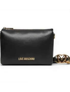Borsa shopping Logo Pearl Donna Nero in Eco-pelle - Love Moschino - FashionsVida