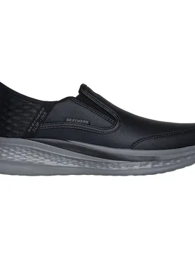 Scarpe Senza Lacci Slade Black Leather EU 47 1/2 - Skechers - FashionsVida