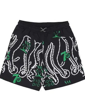 Costume Pantaloncino Uomo Splashed Boardshort X 7up Black - Octopus - FashionsVida