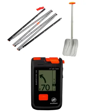 Sicherheitsset (DVA + Schaufel + Sonde) Barryvox S2 Peak 240 Package schwarz - Mammut - FashionsVida