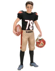 Football Spieler Kinderkostüm beige-schwarz