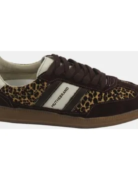 Zapatilla de piel estilo sneaker retro con cordones - MU the brand - FashionsVida