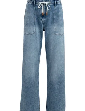Jeans mit Tunnelzug im Bund female - 40 - FashionsVida