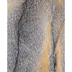 Chaqueta de pelo de mujer de zorro con capucha
