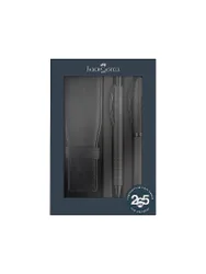 Geschenkeset Füllhalter Medium und Kugelschreiber Essentio Aluminium Schwarz schwarz