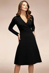 Women's The Wrap Dress in Black Size: 12 - Black - Size: 12