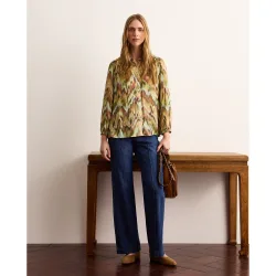 Blusa manga larga de mujer Ikat