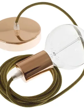 Cables Suspension Luminaire Rz27 Zigzag 1 M Diy Golden Honey / Anthracite / Copper One Size - Creative - FashionsVida