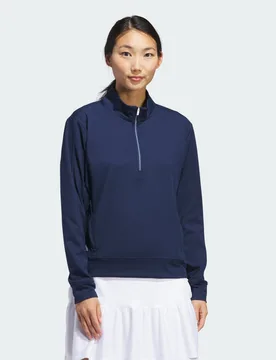 Felpa Ultimate365 Half-Zip Layering S Collegiate Navy - Adidas - FashionsVida