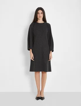 Vestido de manga abombada y cuelo redondo - Trucco - FashionsVida
