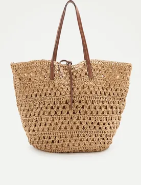 Bolso shopper efecto rafia - Tintoretto - FashionsVida
