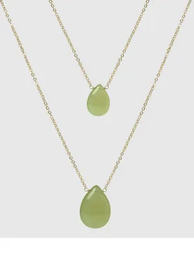 Collar áfrica moda acabado en oro amarillo de 18 quilates con jade - Luxenter - FashionsVida